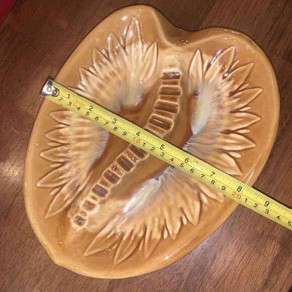 Vintage California Pottery Brown Ashtray Drip Glaze Glossy MADE IN USA 409 404 - Picture 5 of 5